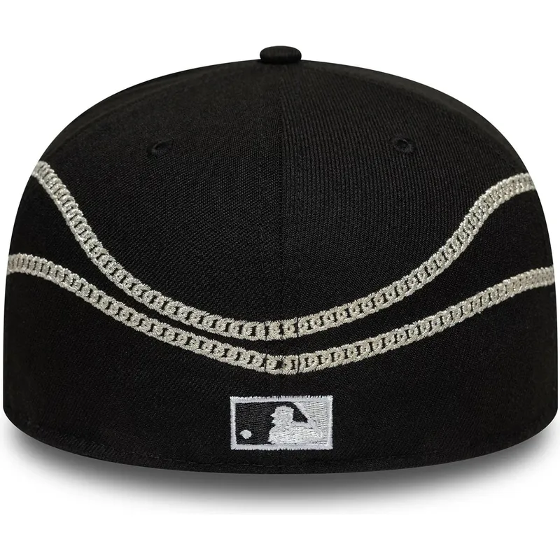 schwarze-enganliegende-59fifty-flatcap-chain-wrap-der-chicago-white-sox-mlb-von-new-era