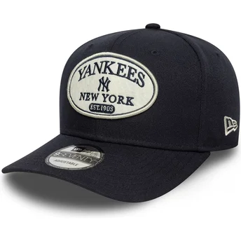 Casquette courbée bleue marine snapback 9SEVENTY Stretch Snap Patch New York Yankees MLB New Era