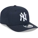 new-era-new-york-yankees-mlb-9seventy-stretch-snap-perf-snapback-kappe-mit-gebogenem-schirm-in-marineblau