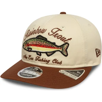 Verstellbare braune Curved Cap 9FIFTY Retro Crown Outdoor Fishing Club von New Era