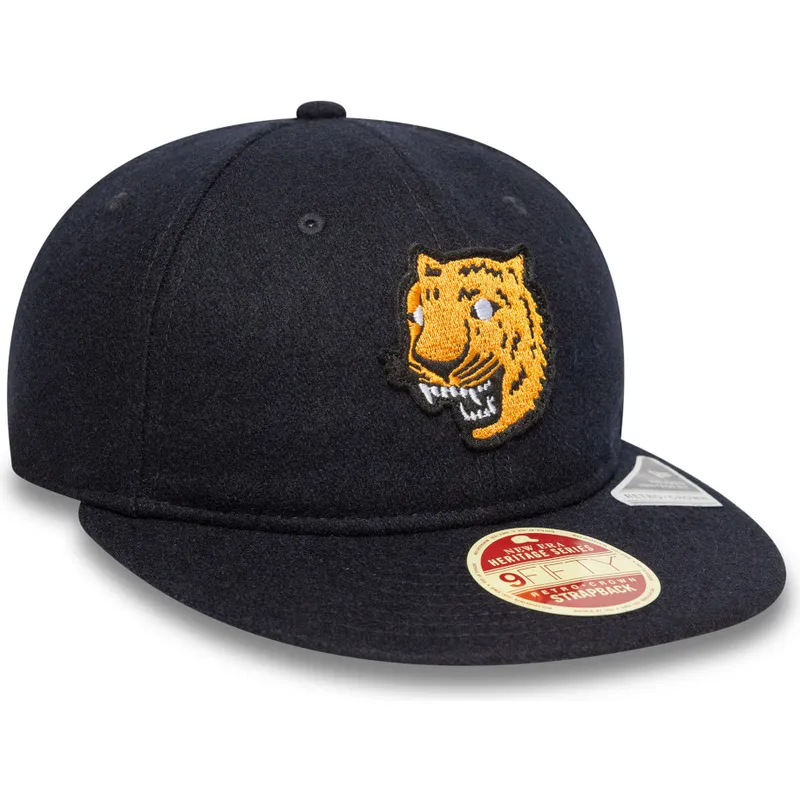 marineblaue-verstellbare-flache-kappe-9fifty-retro-crown-heritage-der-detroit-tigers-mlb-von-new-era