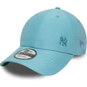 gorra-curva-azul-claro-ajustable-con-logo-azul-9forty-tonal-flawless-de-new-york-yankees-mlb-de-new-era