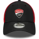 shapka-izvita-cherna-reguliruem-9forty-na-ducati-motor-motogp-ot-new-era