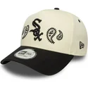shapka-izvita-bezhov-snapbek-a-frame-paisley-na-chicago-white-sox-mlb-ot-new-era