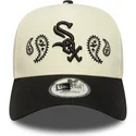shapka-izvita-bezhov-snapbek-a-frame-paisley-na-chicago-white-sox-mlb-ot-new-era