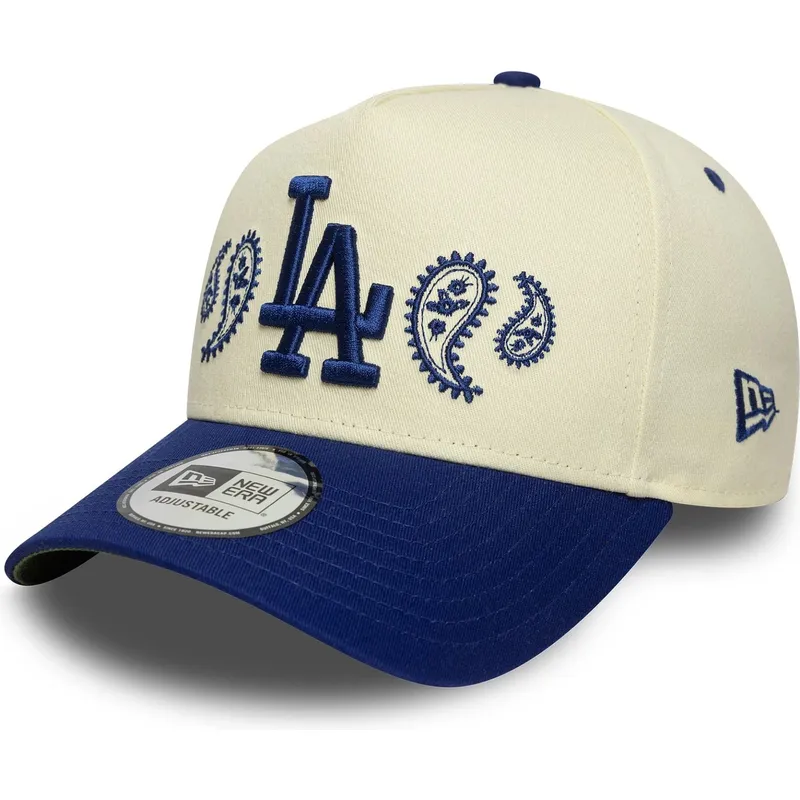 shapka-izvita-bezhov-snapbek-a-frame-paisley-na-los-angeles-dodgers-mlb-ot-new-era