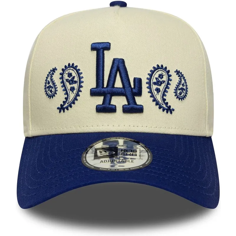 shapka-izvita-bezhov-snapbek-a-frame-paisley-na-los-angeles-dodgers-mlb-ot-new-era