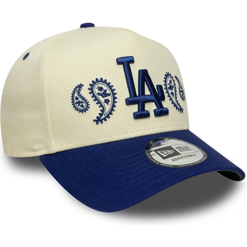 shapka-izvita-bezhov-snapbek-a-frame-paisley-na-los-angeles-dodgers-mlb-ot-new-era