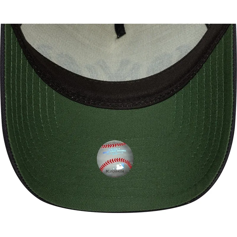 gebogene-beige-und-marineblaue-snapback-kappe-a-frame-paisley-von-new-york-yankees-mlb-von-new-era