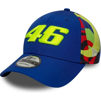 New Era Curved Brim 9FORTY Fanwear Valentino Rossi VR46 MotoGP Blue Snapback Cap