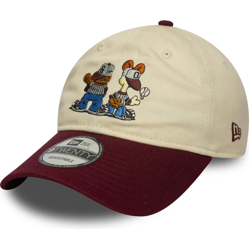 shapka-izvita-bezhov-reguliruem-9twenty-na-garfield-odie-ot-new-era