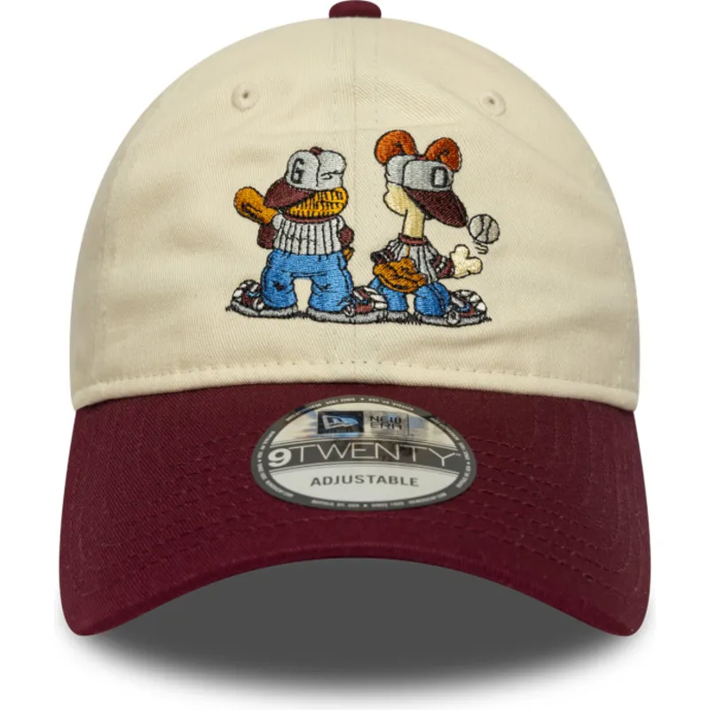 shapka-izvita-bezhov-reguliruem-9twenty-na-garfield-odie-ot-new-era
