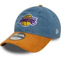 los-angeles-lakers-nba-new-era-9twenty-denim-midi-justerbar-bla-og-brun-buet-kasket