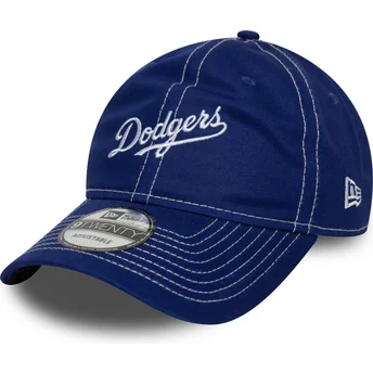 New Era Извита Козирка 9TWENTY Contrast Stitch Los Angeles Dodgers MLB Синя Регулируема Шапка