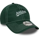 gron-justerbar-kurvet-kasket-9twenty-contrast-stitch-fra-oakland-athletics-mlb-fra-new-era