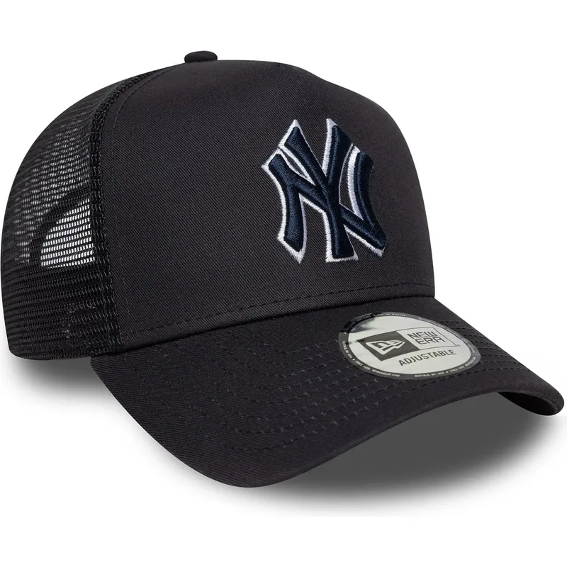 shapka-izvita-traker-tmnosin-snapbek-a-frame-outline-na-new-york-yankees-mlb-ot-new-era