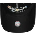 9forty-floral-script-new-york-yankees-mlb-damen-verstellbare-schwarze-curved-cap-von-new-era