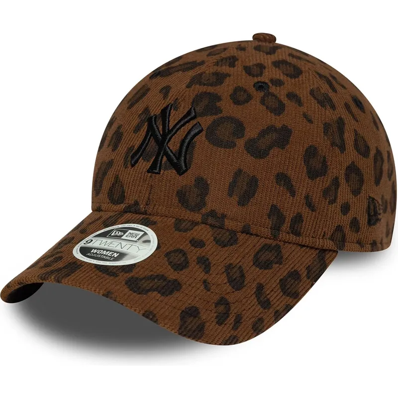 damen-verstellbare-curved-cap-leopard-9forty-leopard-cord-new-york-yankees-mlb-von-new-era