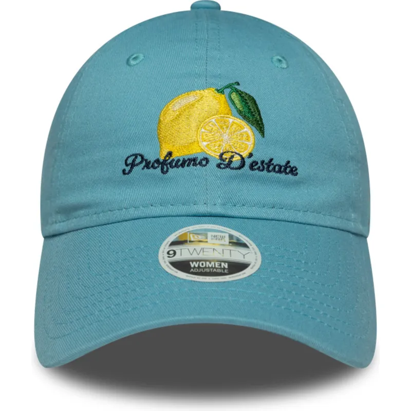 justerbar-bla-buet-kasket-til-kvinder-9twenty-phrase-profumo-d-estate-fra-new-era