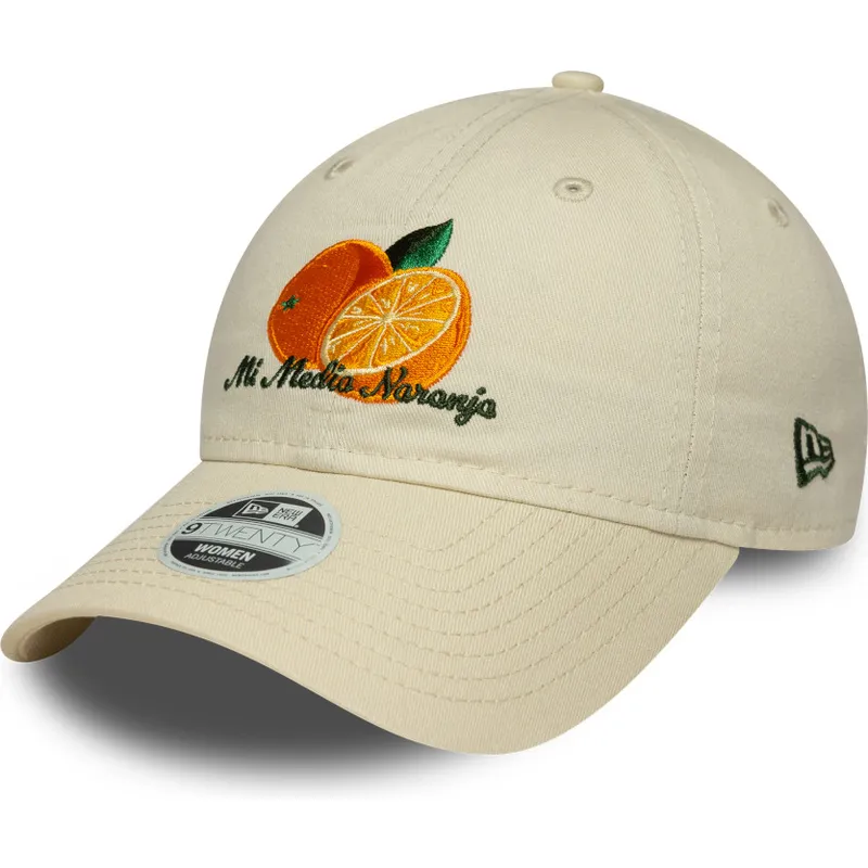 shapka-izvita-bezhov-adjustable-strap-9twenty-na-gorra-curva-beige-ajustable-para-mujer-9twenty-phrase-mi-media-naranja-ot-new-e