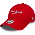 casquette-courbee-orange-ajustable-pour-femme-9twenty-city-new-york-new-era