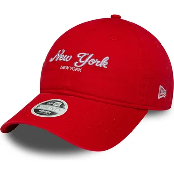 Verstellbare orangefarbene Damenkappe 9TWENTY City New York von New Era