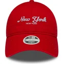 casquette-courbee-orange-ajustable-pour-femme-9twenty-city-new-york-new-era