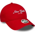 casquette-courbee-orange-ajustable-pour-femme-9twenty-city-new-york-new-era