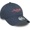 verstellbare-blaue-damen-cap-mit-gebogenem-schirm-9twenty-city-of-nashville-von-new-era