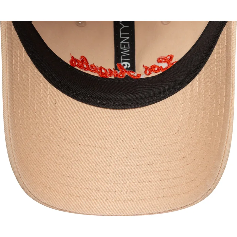 new-era-los-angeles-city-9twenty-justerbar-lyserod-kvindekasket-med-buet-skygge