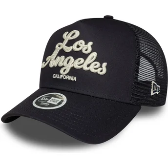 New Era Damen A Frame City Los Angeles marineblaue Trucker-Kappe