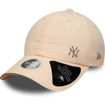 Damen Rosa Verstellbare Curved Cap Open Back Flawless New York Yankees MLB von New Era