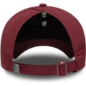 shapka-izvita-chervena-adjustable-strap-granate-para-mujer-open-back-flawless-na-new-york-yankees-mlb-ot-new-era