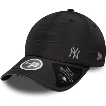 New Era Шапка с Извита Козирка за Жени с Отворен Гръб Flawless New York Yankees MLB Черна Регулируема