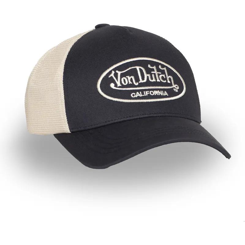 sort-og-beige-justerbar-trucker-kasket-lof-b31-fra-von-dutch
