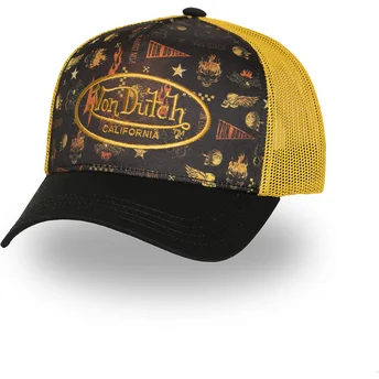 Шапка извита шапка тракер черна снапбек SUBL07 от Von Dutch