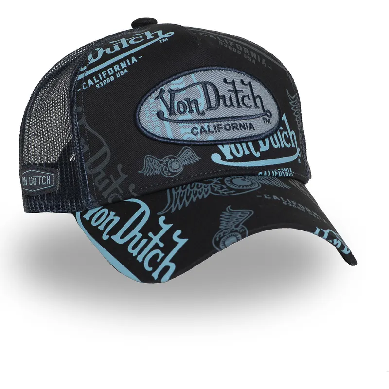 sort-og-bla-trucker-kasket-cafe06-fra-von-dutch