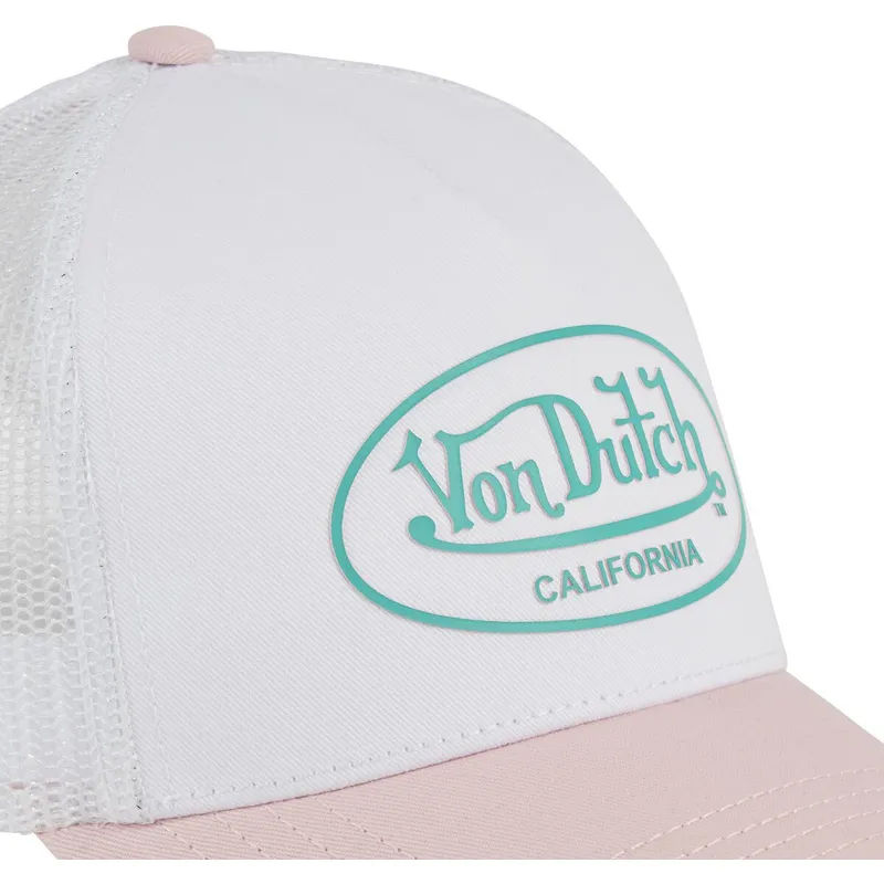 hvid-og-lyserod-trucker-kasket-3d-pi-fra-von-dutch