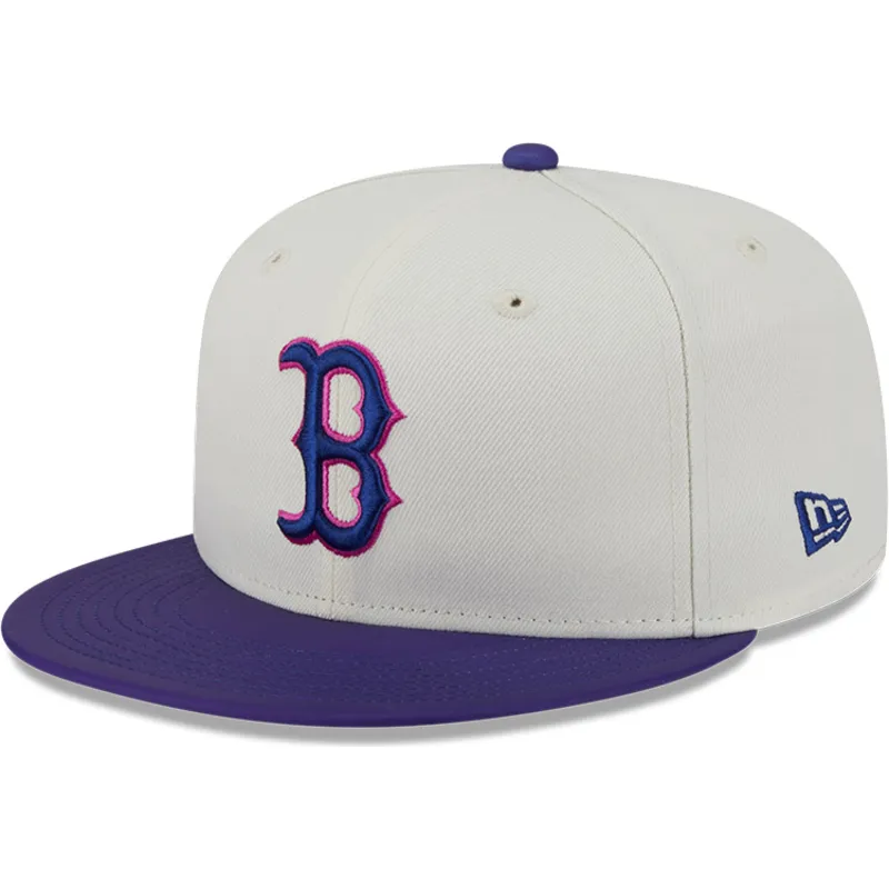 new-era-ploska-kozirka-59fifty-clr-dvlp-boston-red-sox-mlb-bezhova-i-lilava-shapka-s-razmer