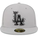 graue-flache-angepasste-59fifty-cracked-kappe-der-los-angeles-dodgers-mlb-von-new-era