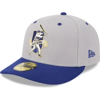 Grå og blå buet cap 59FIFTY Player Shohei Ohtani fra Los Angeles Dodgers MLB fra New Era
