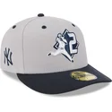59fifty-new-york-yankees-mlb-derek-jeter-spieler-kappe-grau-und-marineblau-angepasst-von-new-era