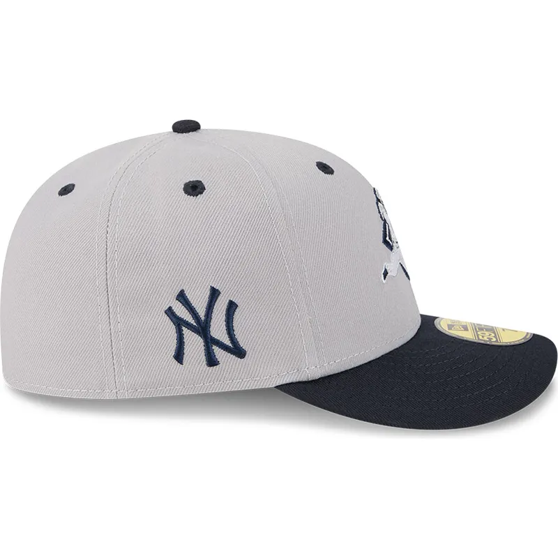 59fifty-new-york-yankees-mlb-derek-jeter-spieler-kappe-grau-und-marineblau-angepasst-von-new-era