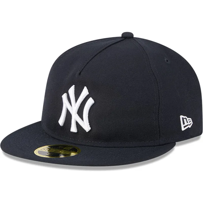 flad-marinebla-kasket-justerbar-59fifty-retro-crown-a-frame-easy-fra-new-york-yankees-mlb-fra-new-era