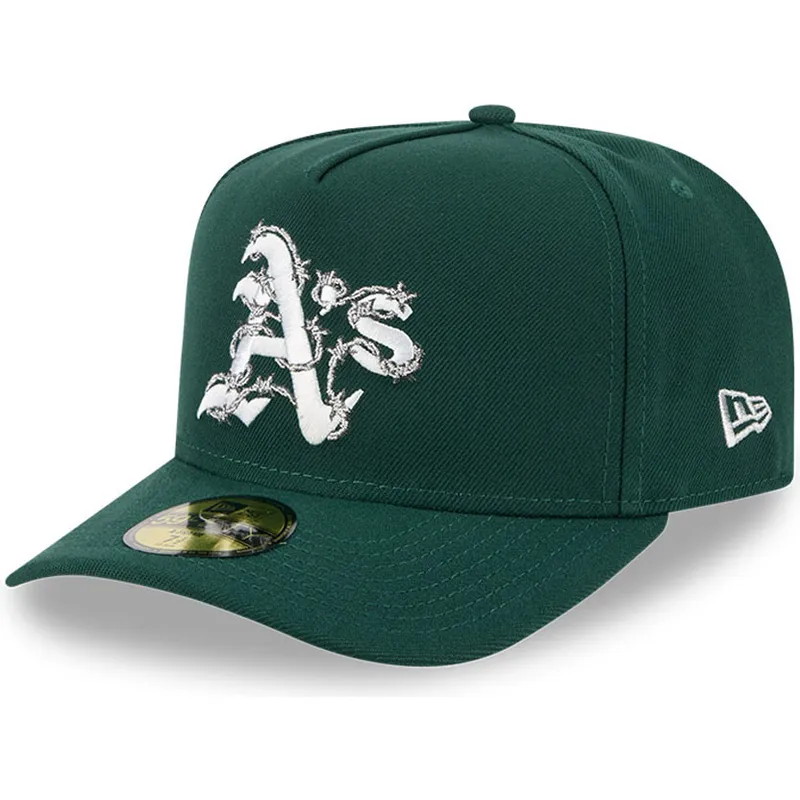 shapka-izvita-zelena-prilepnala-59fifty-a-frame-wired-na-oakland-athletics-mlb-ot-new-era