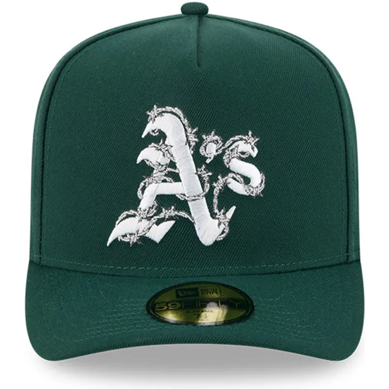shapka-izvita-zelena-prilepnala-59fifty-a-frame-wired-na-oakland-athletics-mlb-ot-new-era