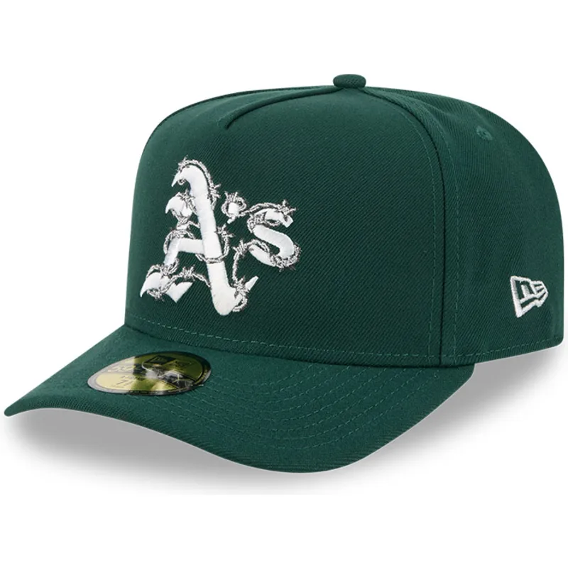 shapka-izvita-zelena-prilepnala-59fifty-a-frame-wired-na-oakland-athletics-mlb-ot-new-era