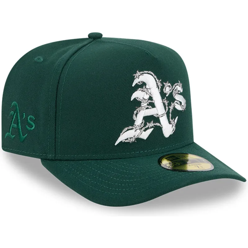 shapka-izvita-zelena-prilepnala-59fifty-a-frame-wired-na-oakland-athletics-mlb-ot-new-era