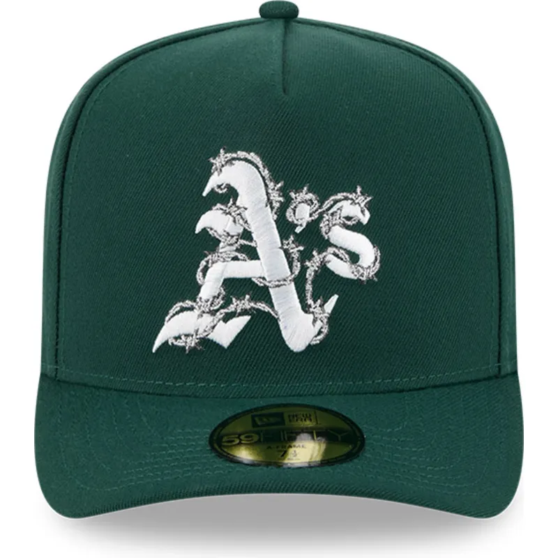 shapka-izvita-zelena-prilepnala-59fifty-a-frame-wired-na-oakland-athletics-mlb-ot-new-era