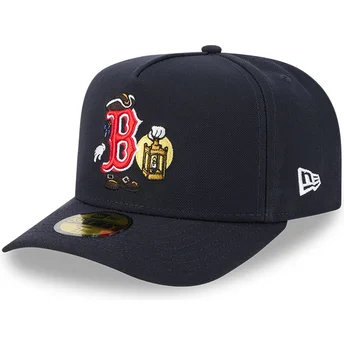 Casquette courbée bleue marine ajustée 59FIFTY A Frame Cartoon Boston Red Sox MLB New Era